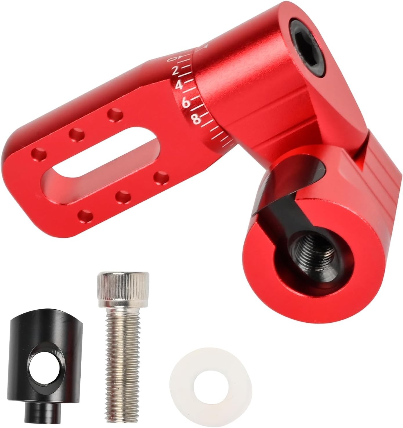 Archery Single Side V-Bar Mount - Adjustable Bow Stabilizer Quick Red