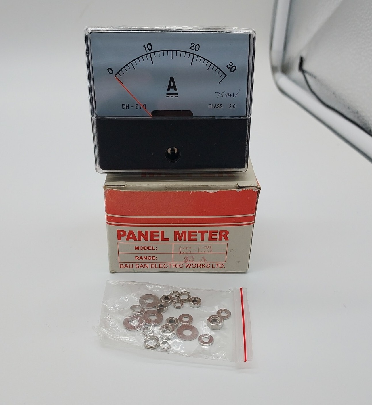Analog Panel Meter Current Ammeter Meter Gauge DH-670 Class 2.0 75mv Bau San