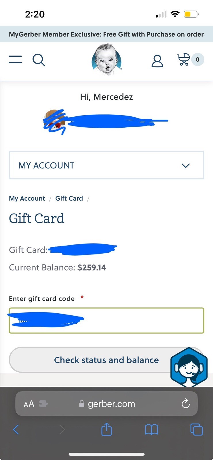 Gerber E-Giftcard ($150 cashapp)