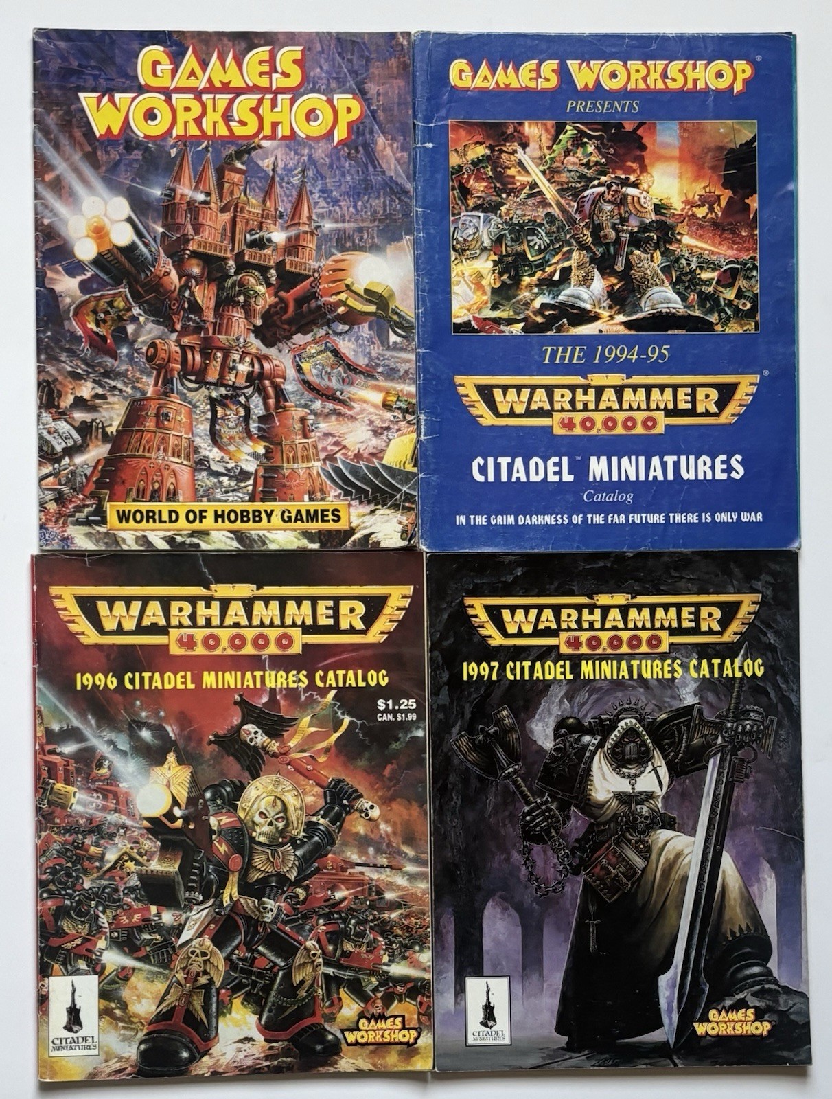 Games Workshop Warhammer 40k Citadel Miniatures Catalog Lot 1994-95 1996 1997