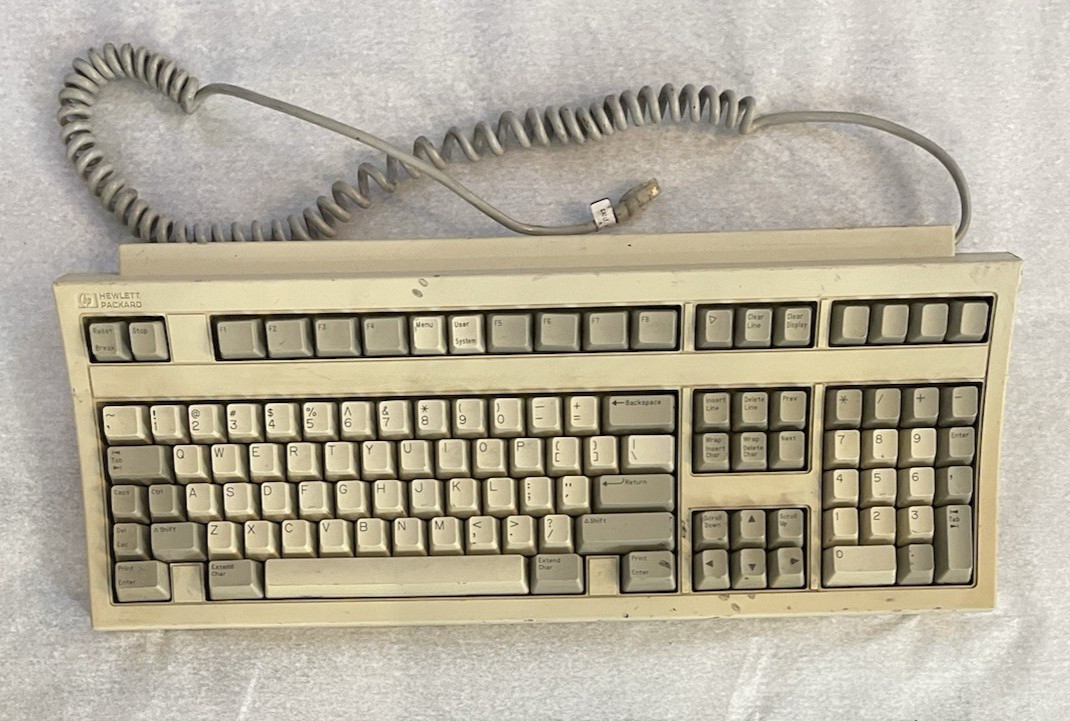 Vintage Hewlett Packard C3340-60201 Terminal Keyboard