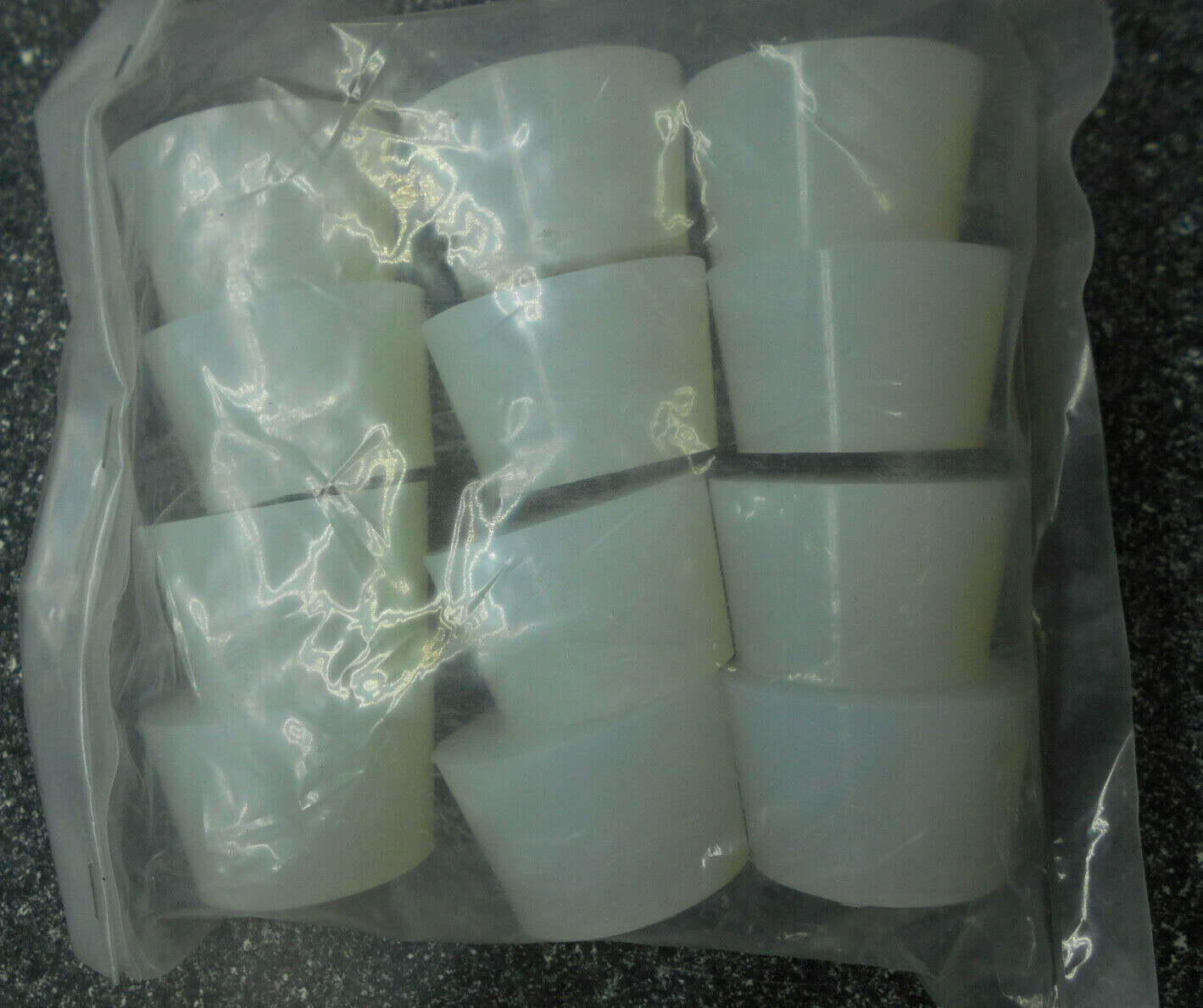 LOT OF 35 1.30”W x 1.57”W x 1”H SILICONE LABORATORY STOPPERS