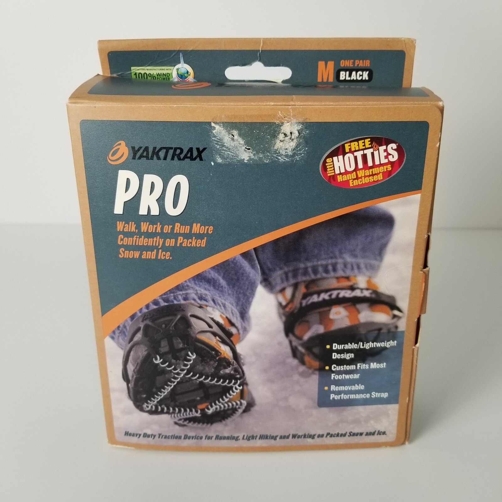 Yaktrax Pro Grips Traction: Built for Running, Light Hiking, Snow Medium - New