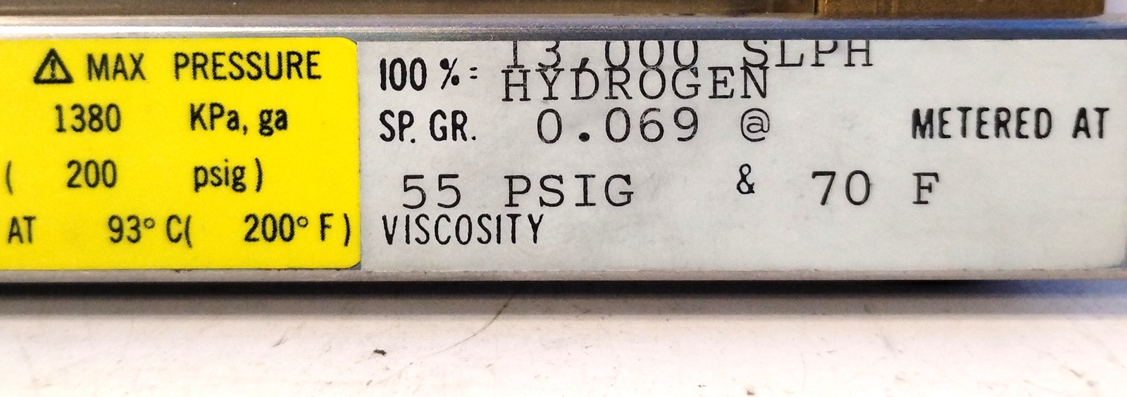Fischer & Porter 10A6130 1/4" NPT 1380 KPA 200 PSIG 93 C 200 F Flow Meter