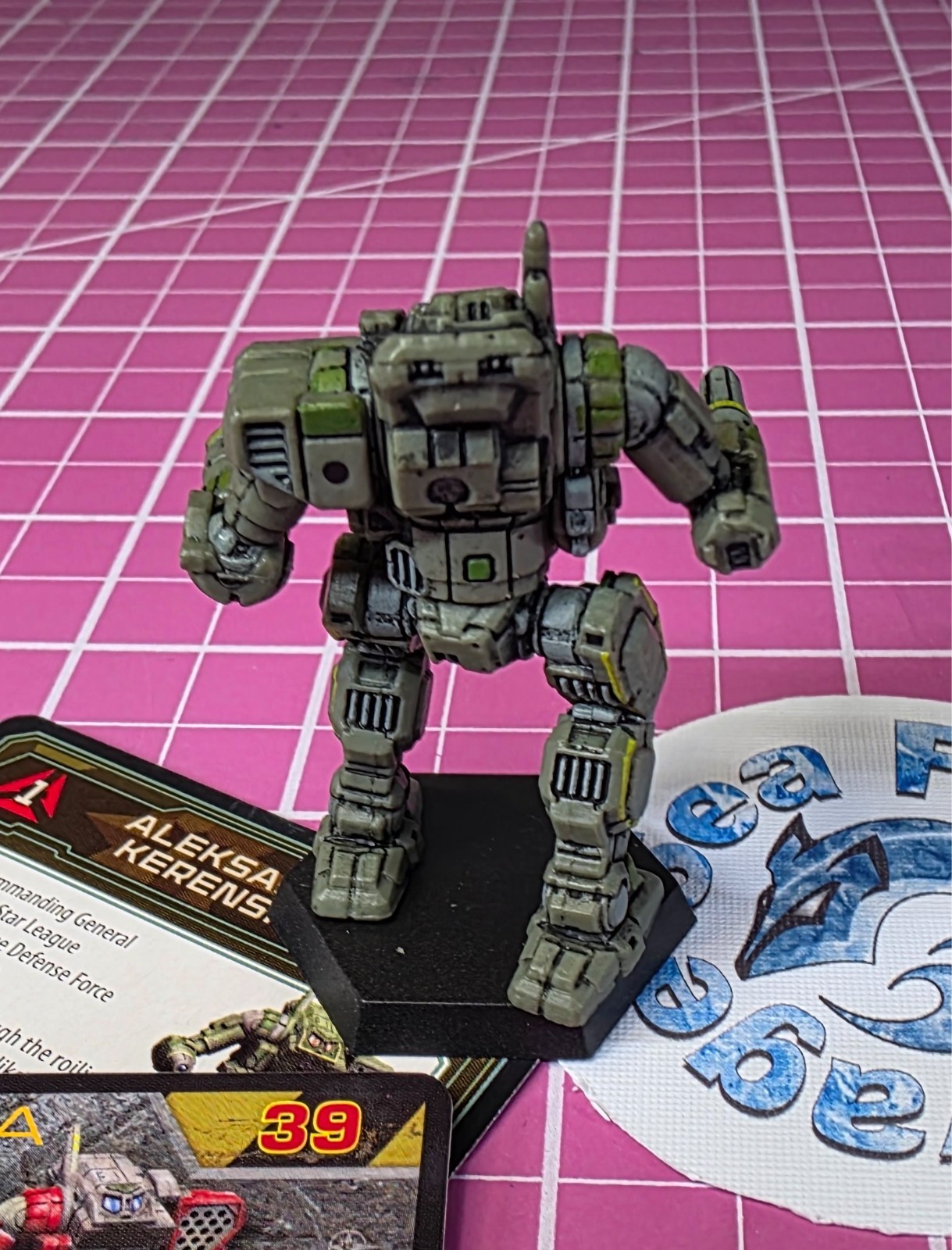 BattleTech Prepaint Orion Mech -- Star League Command Lance + Cards