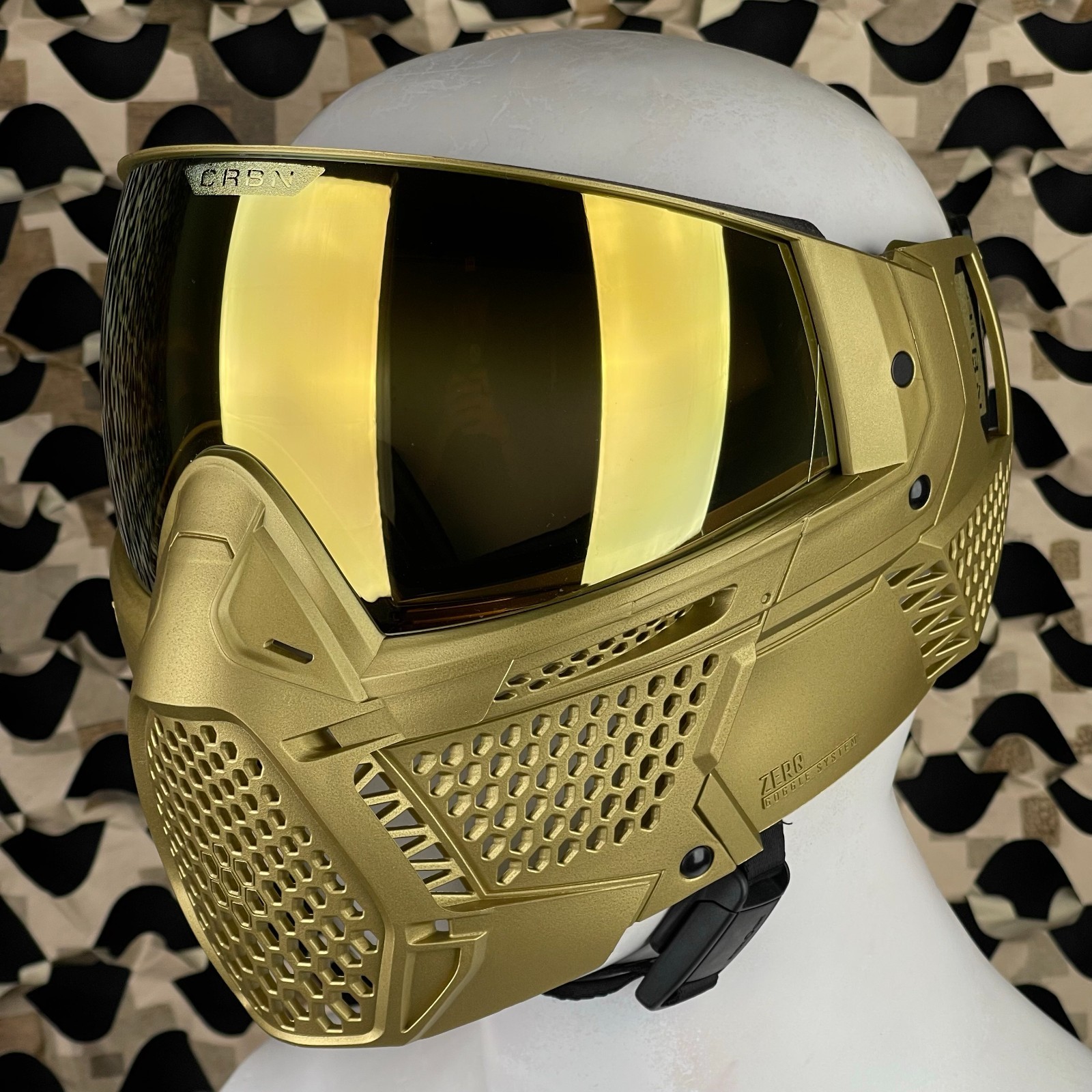 NEW Carbon CRBN Zero GRX Paintball Mask (More Coverage) - ELMT Gold