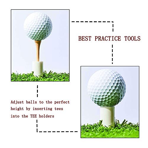Keepup 10 Set Golf Rubber Tee Holder Set For Driving Range Golf Practi