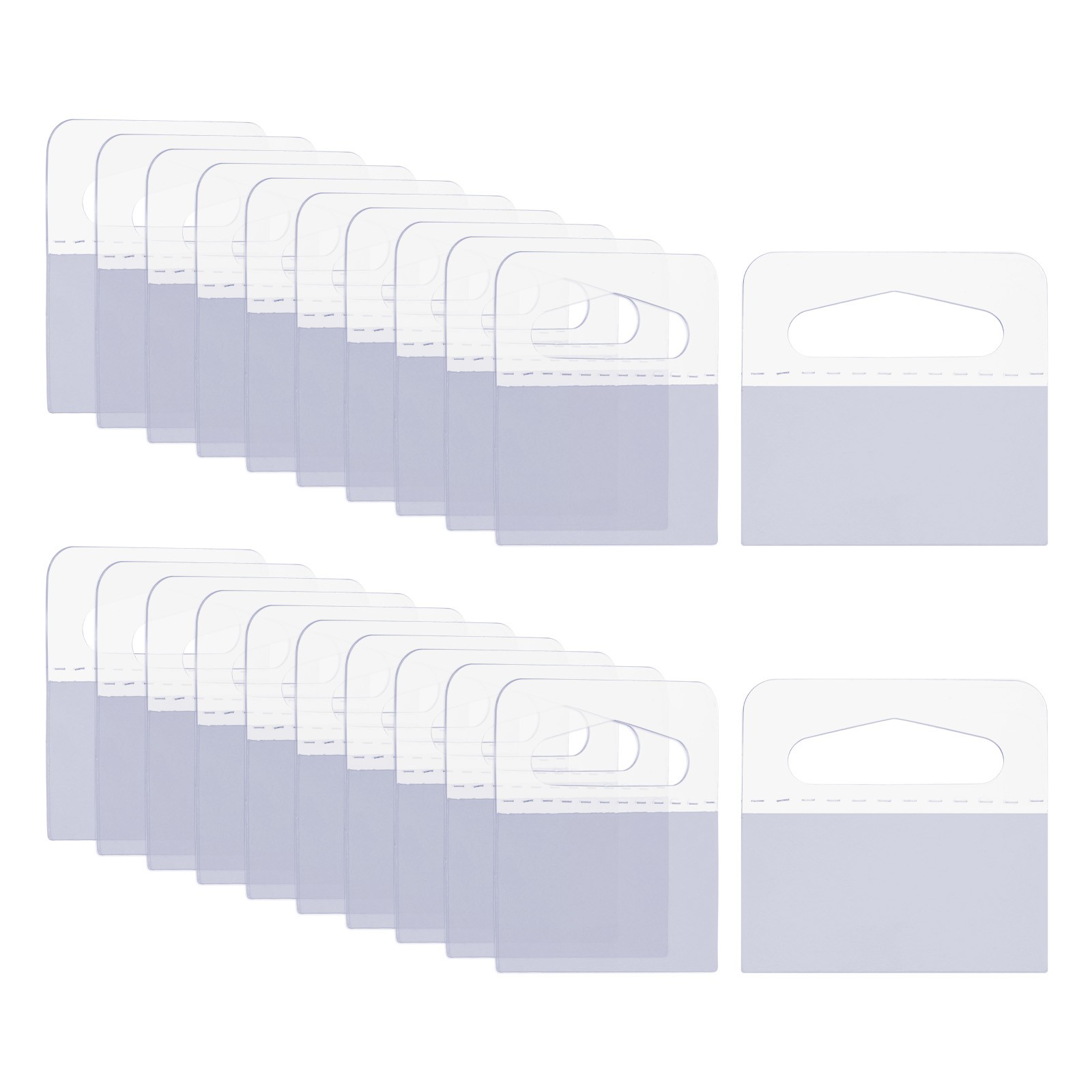 Transparent Hang Tabs 1 1/2"x 1 1/2", 300Pc Hanging Tabs Triangle Hole Hang Tags