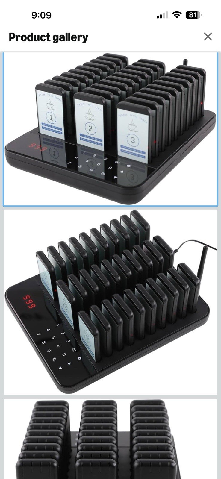 AGJ Restaurant Pager Wireless Calling System 28 Beepers Guest Customer Queue...