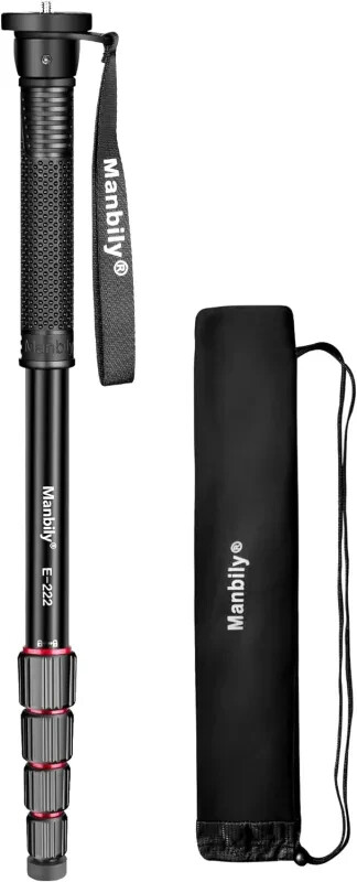 US Manbily Camera Monopod, E-222 (Red&Black）NEW ARRIVAL