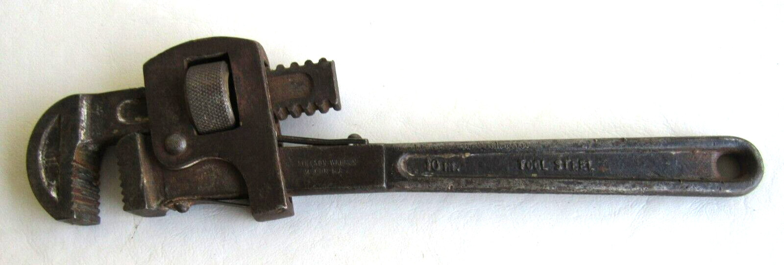 Vintage STILLSON 10 Inch Pipe Wrench, Drop Forged Tool Steel. Made in U.S.A.
