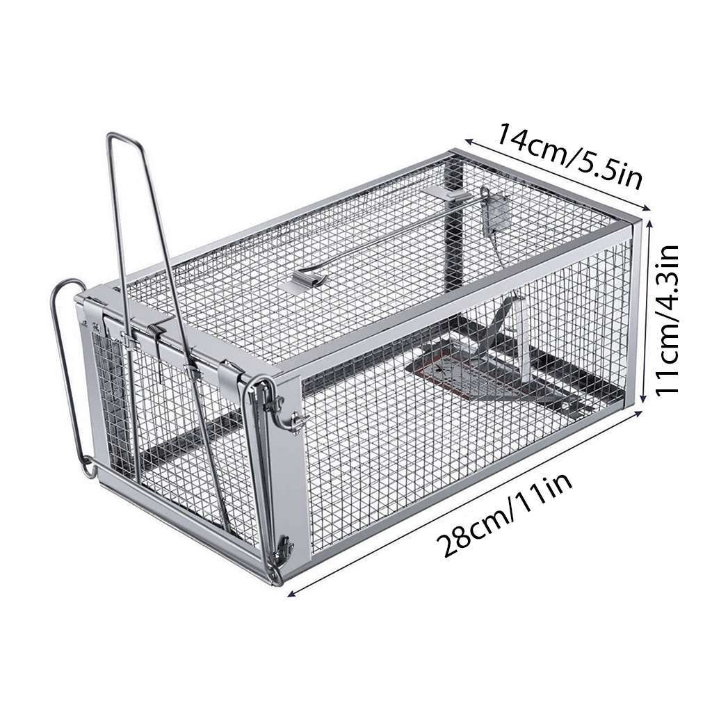 Humane Rat Trap Cage Small Live Animal Pest Rodent Mouse Control Catch Bait Trap