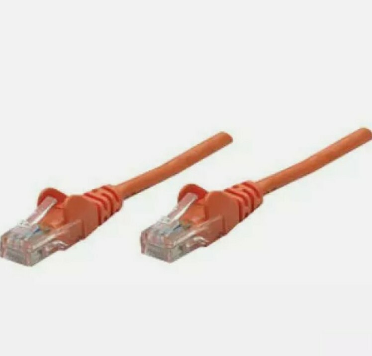 Intellinet Network Solutions Cat5e UTP Network Patch Cable, 3 ft (1.0 m), Orange