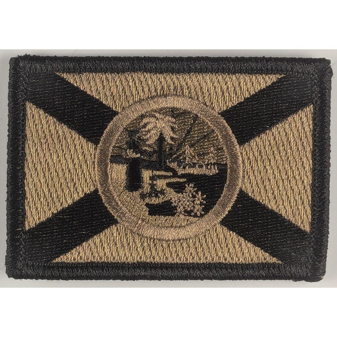 Florida State Flag Patch; Subdued Coyote Brown OCP; Hook Fastener Tactical Patch