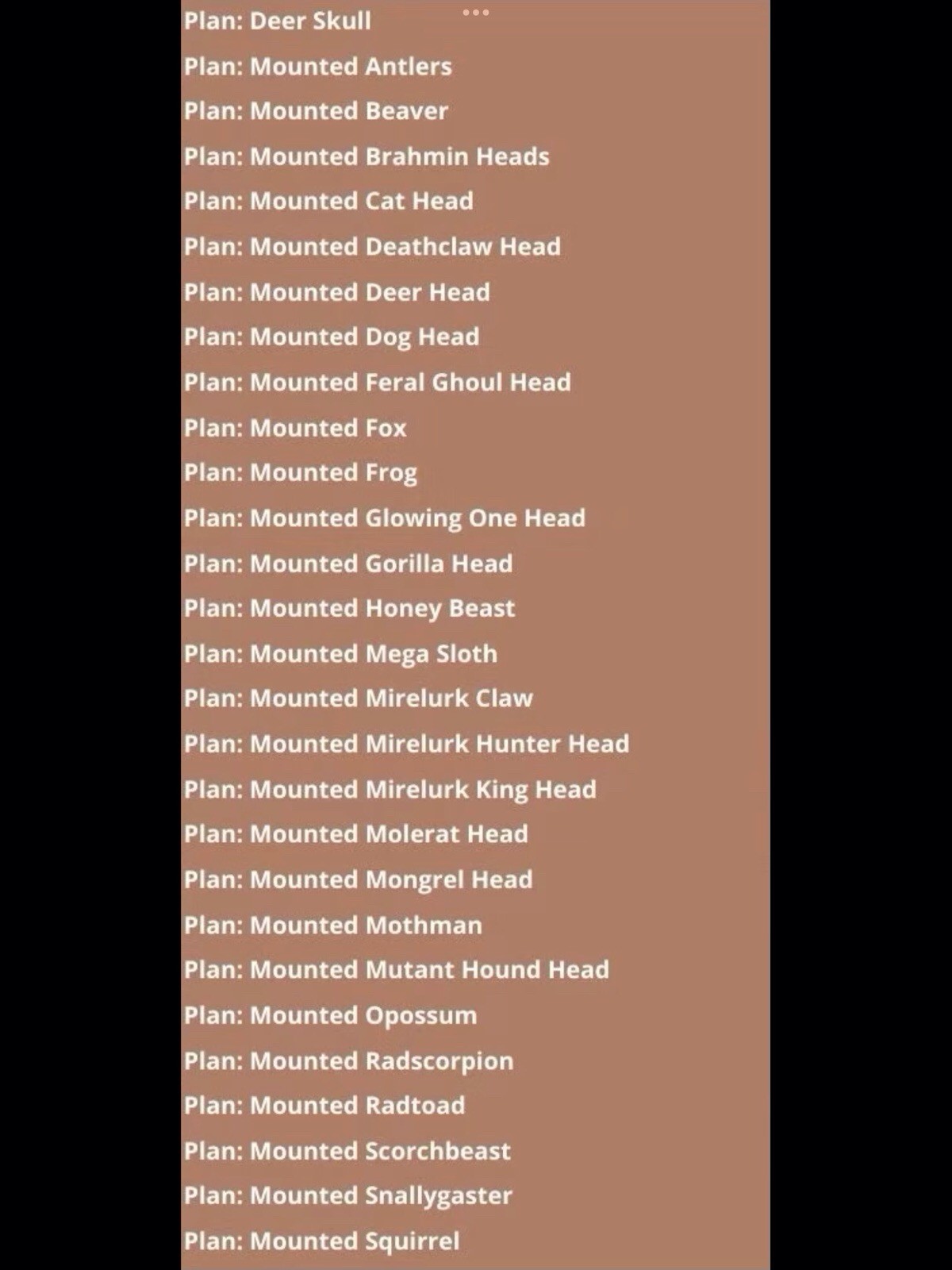 (Xbox/PC) All Mounted Holiday Scorched Plans - 28 Plans Total