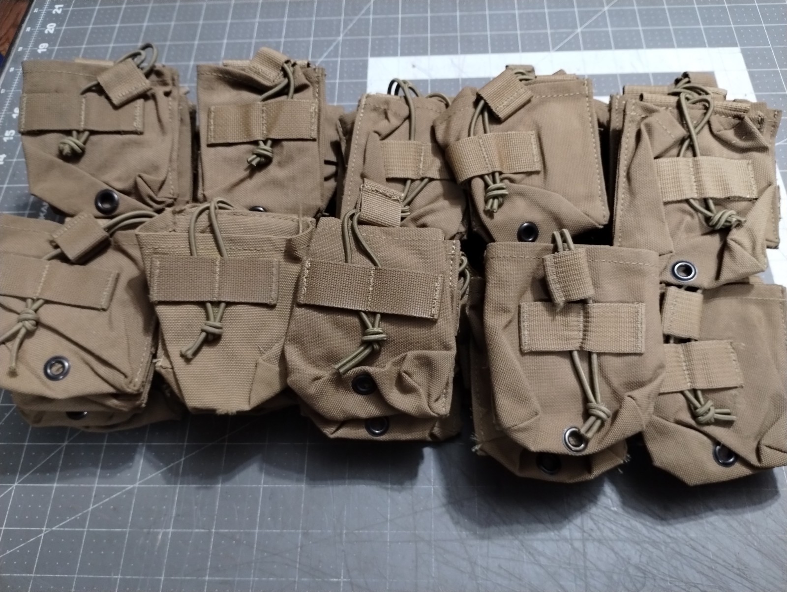 Lot Of 3 USMC Rifle Single 5.56 NATO Mag Magazine Pouch Coyote Brown