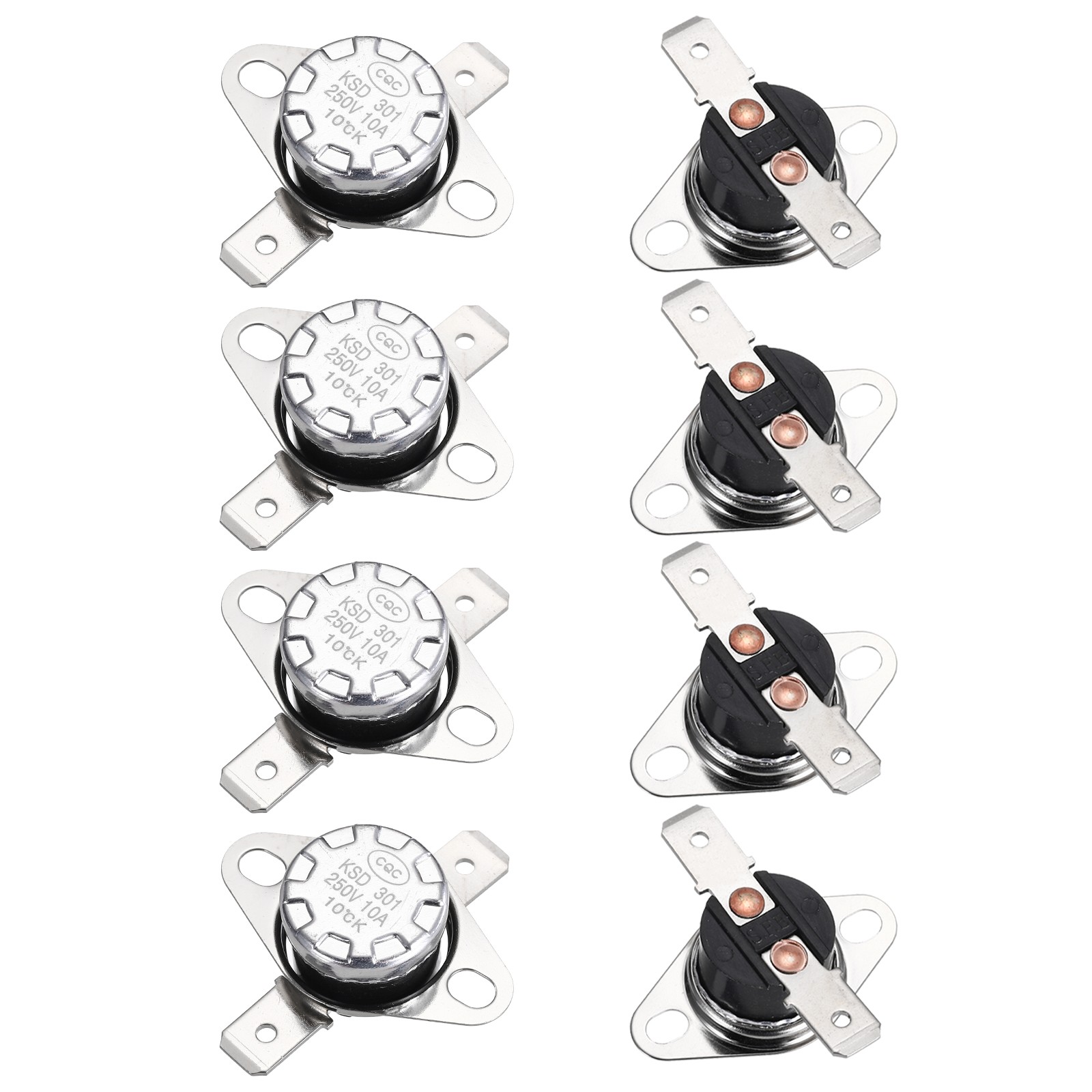8pcs Temperature Control Switch Thermostat KSD301 10°C 10A  N.O