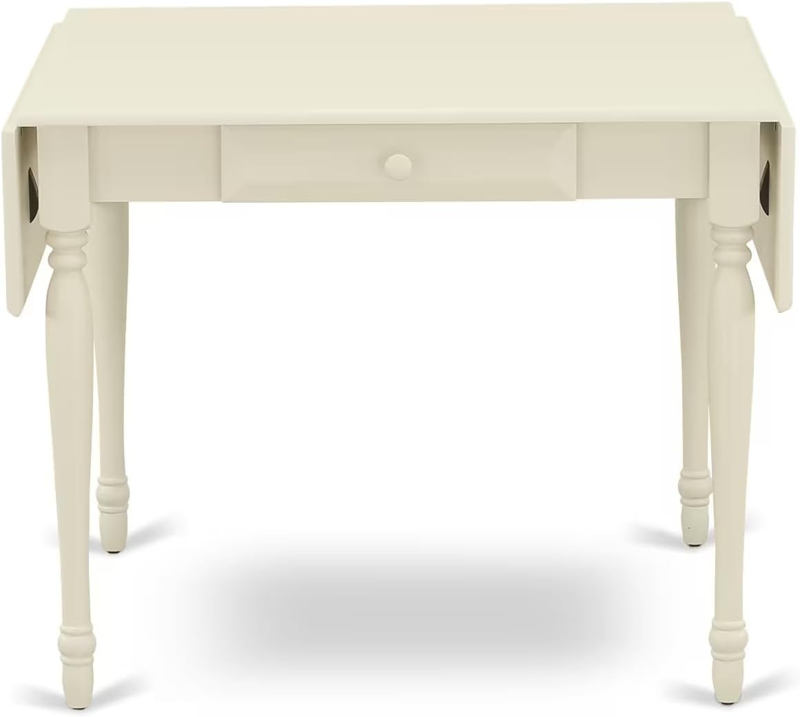 MZFL3-LWH-01 3 Piece Dining Set Contains a Rectangle Dining Room Table with Drop