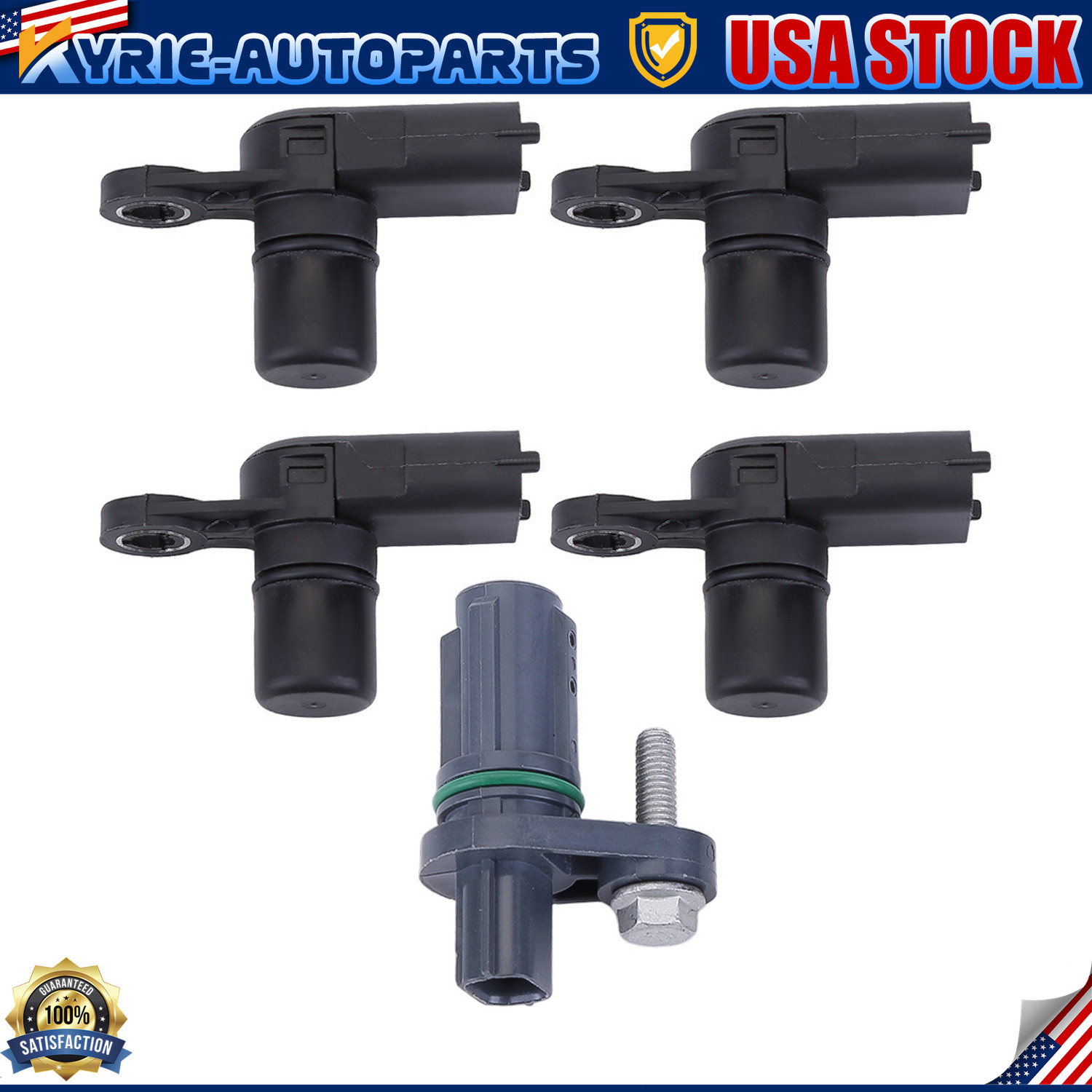 5Pcs for Enclave 2010-2017 Camshaft Crankshaft Position Sensors 12615371 2351375