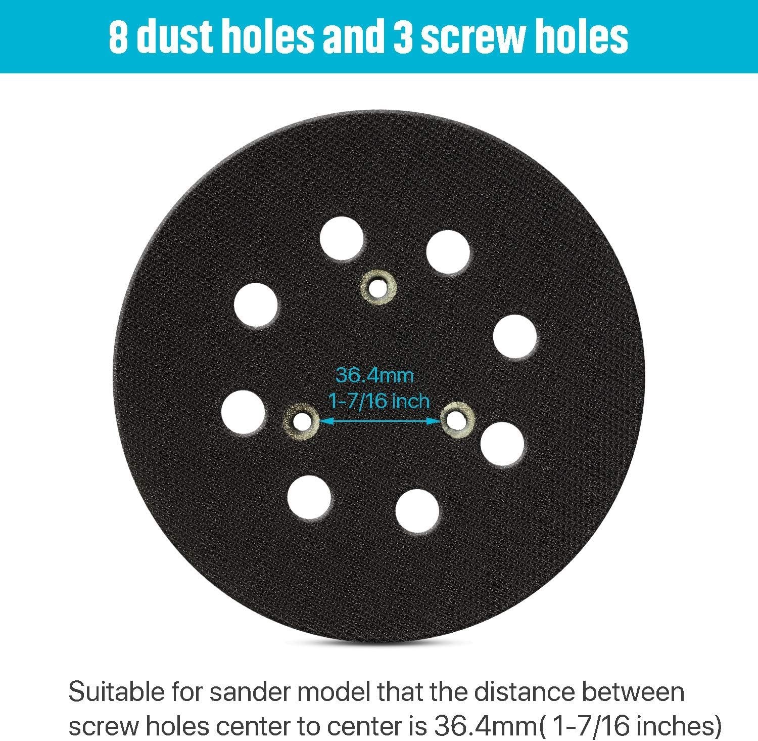 High-Performance 5-Inch Sanding Pad Replacement - Easy Installation, 240 Grit