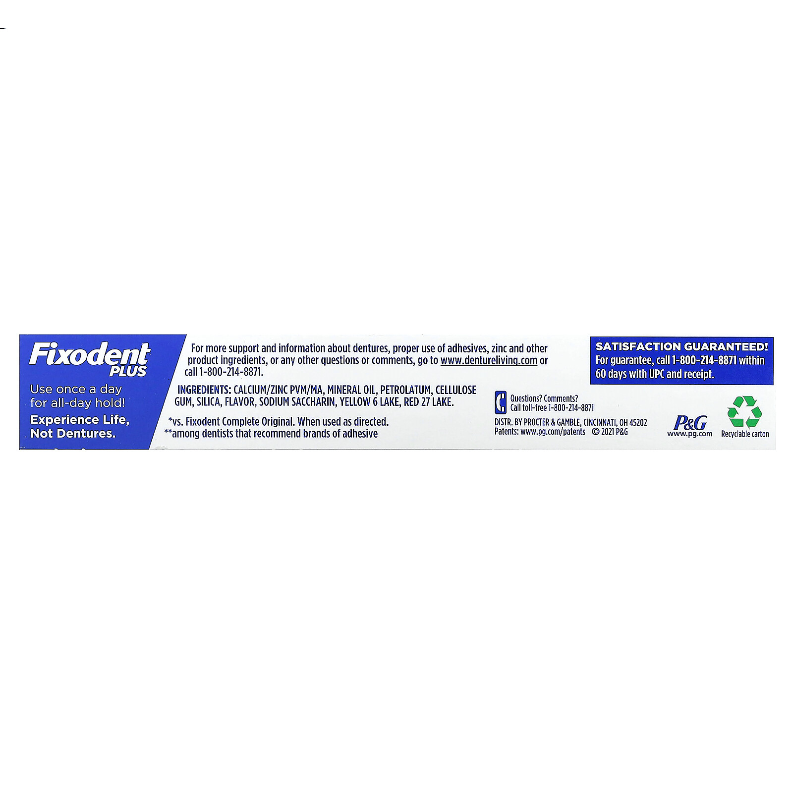 Plus, Dental Adhesive Cream, Scope, 2 oz (57 g)