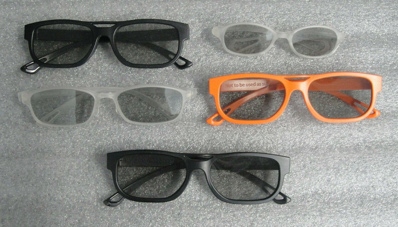 Geneuine Lg Cinema 3D Glasses Lot of Six ( 6 ) Varieties