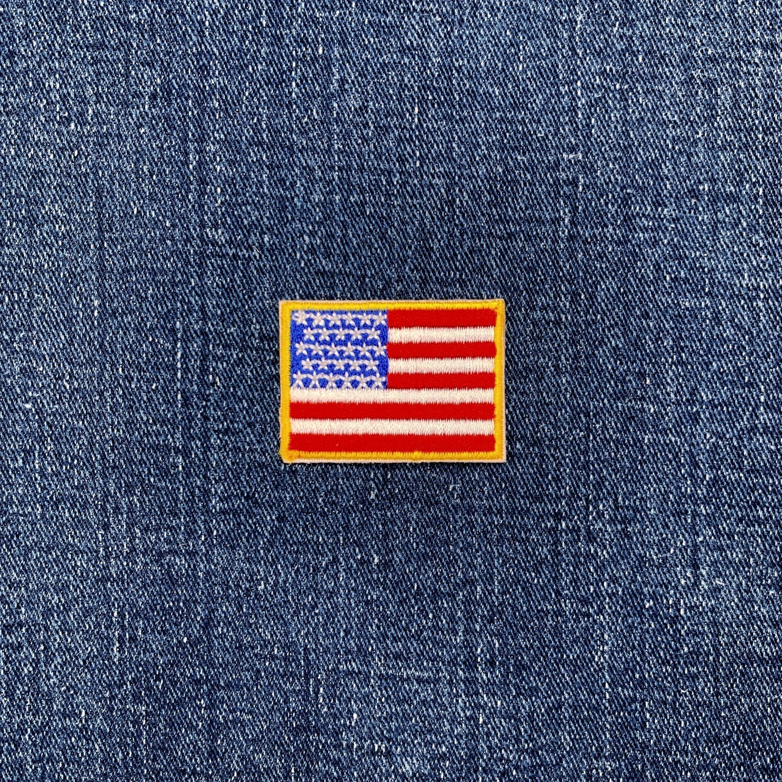 Small American Flag Patch - Embroidered USA Badge 1.5" (Iron On)