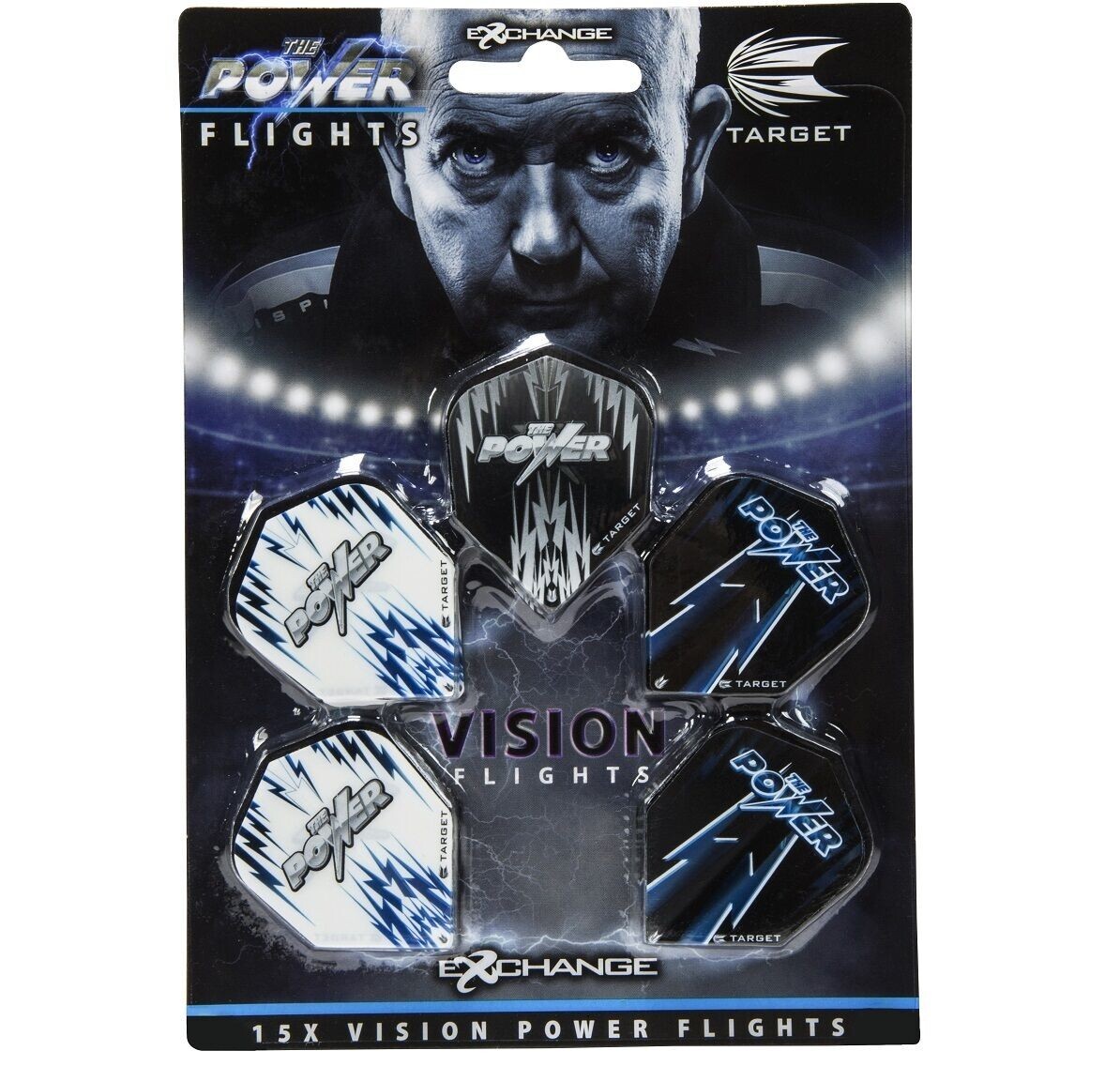 TARGET PHIL TAYLOR POWER VISION MULTI-FLIGHT PACK 5 SETS(15 FLIGHTS)