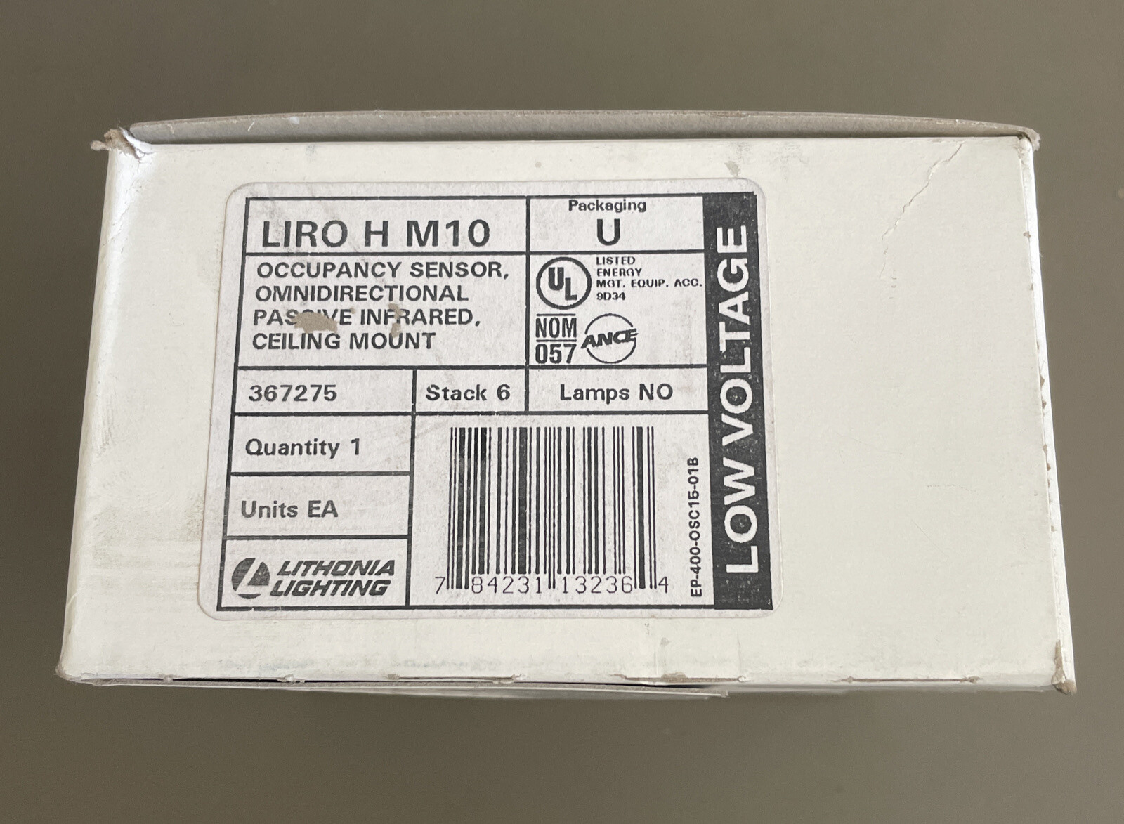 Lithonia Lighting LIRO H M10 Occupancy Sensor Omnidirectional Passive IR.