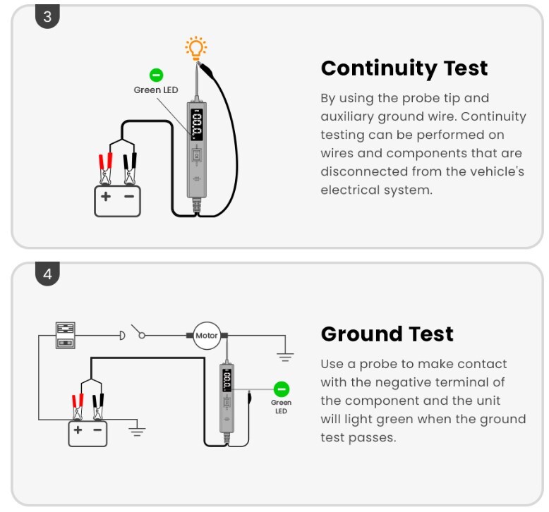 Multifunctional Car Circuit Tester Component Activation Electrical Tester 0-80V