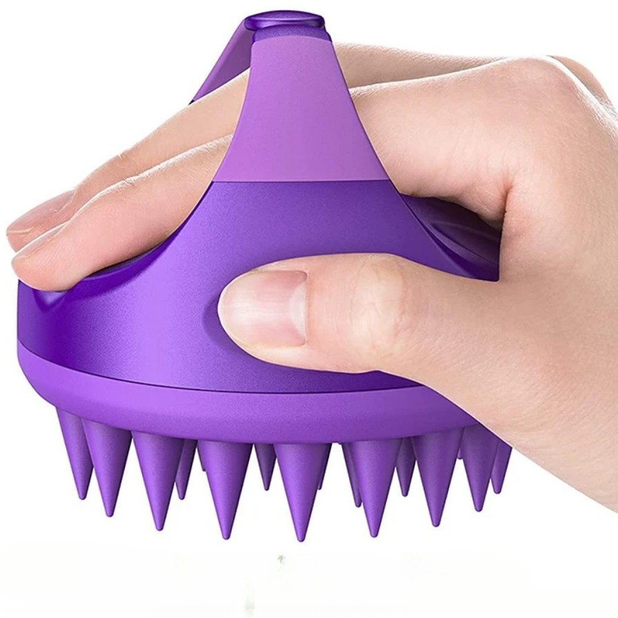 Silicone Scalp Massager Shampoo Brush — Deep Care Hair Washing Comb