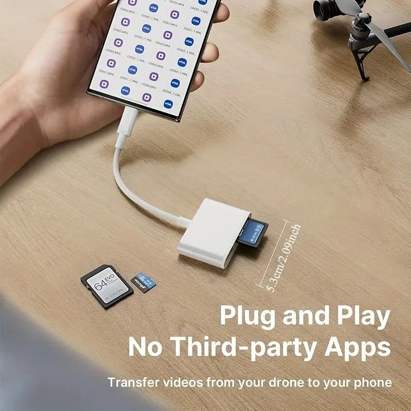 Type-C Multi-Card Reader Adapter:USB SD/TF to USB-C for iPhone 16/15/iPad/Mac/PC
