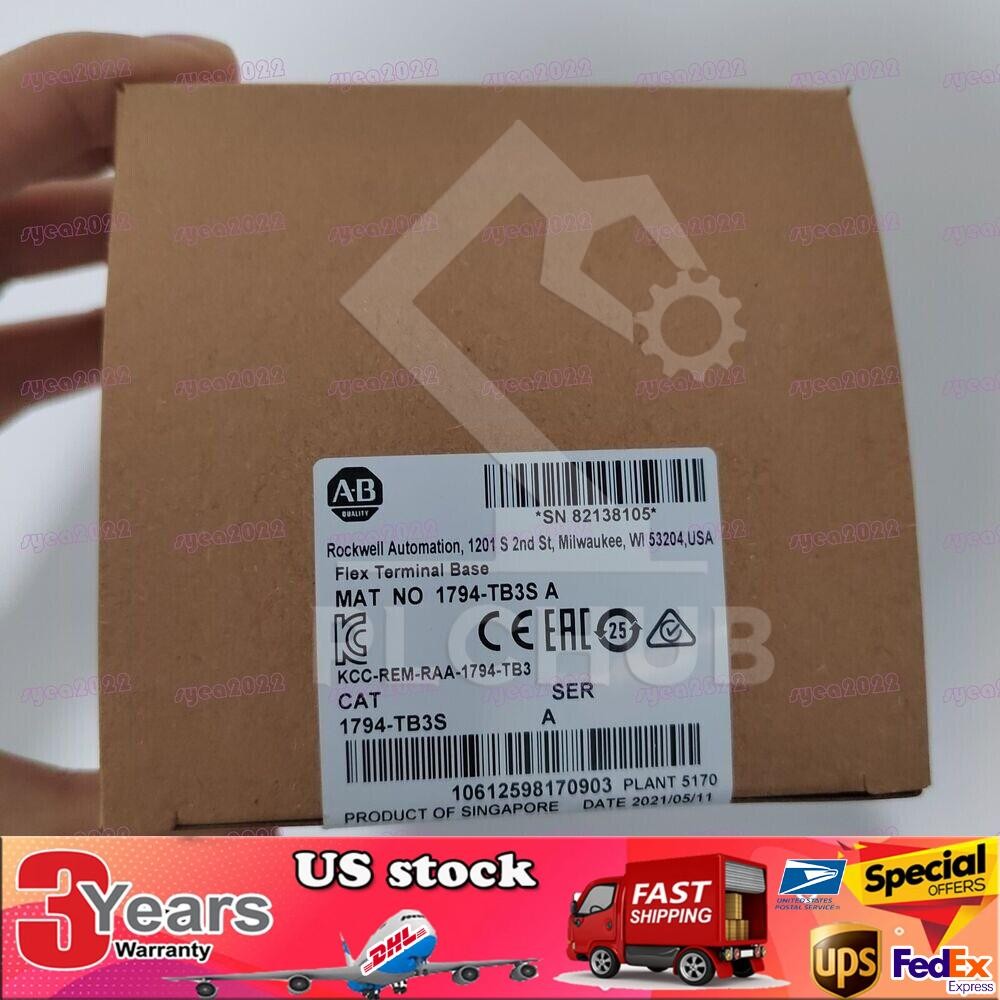 New AB 1794-TB3S SER A FLEX I/O Terminal Base Unit New in Box 1794TB3S USA
