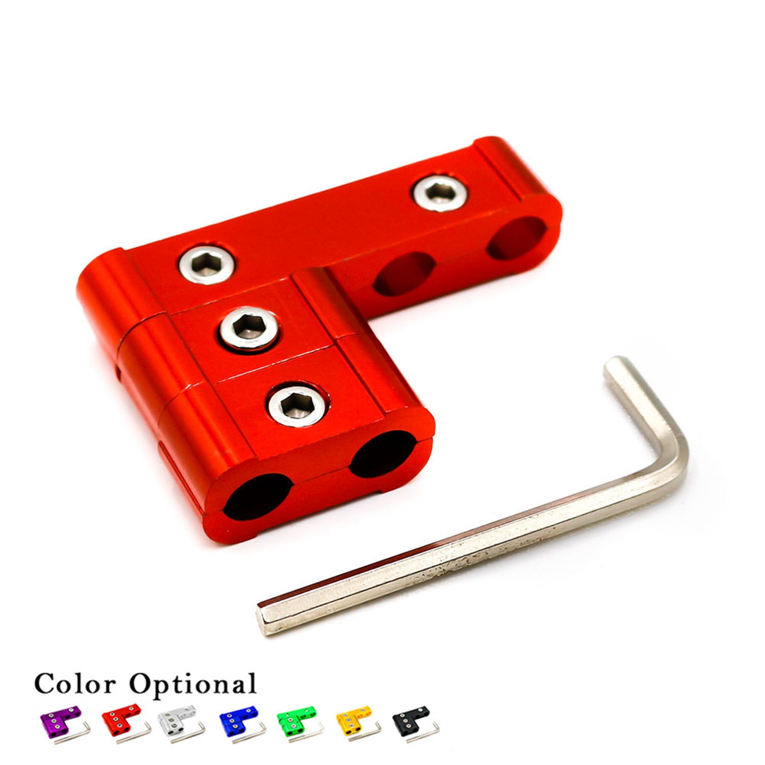 Engine Spark Plug Wires Separator Divider Clamp Kit for 8mm 9mm 10mm Wire Red