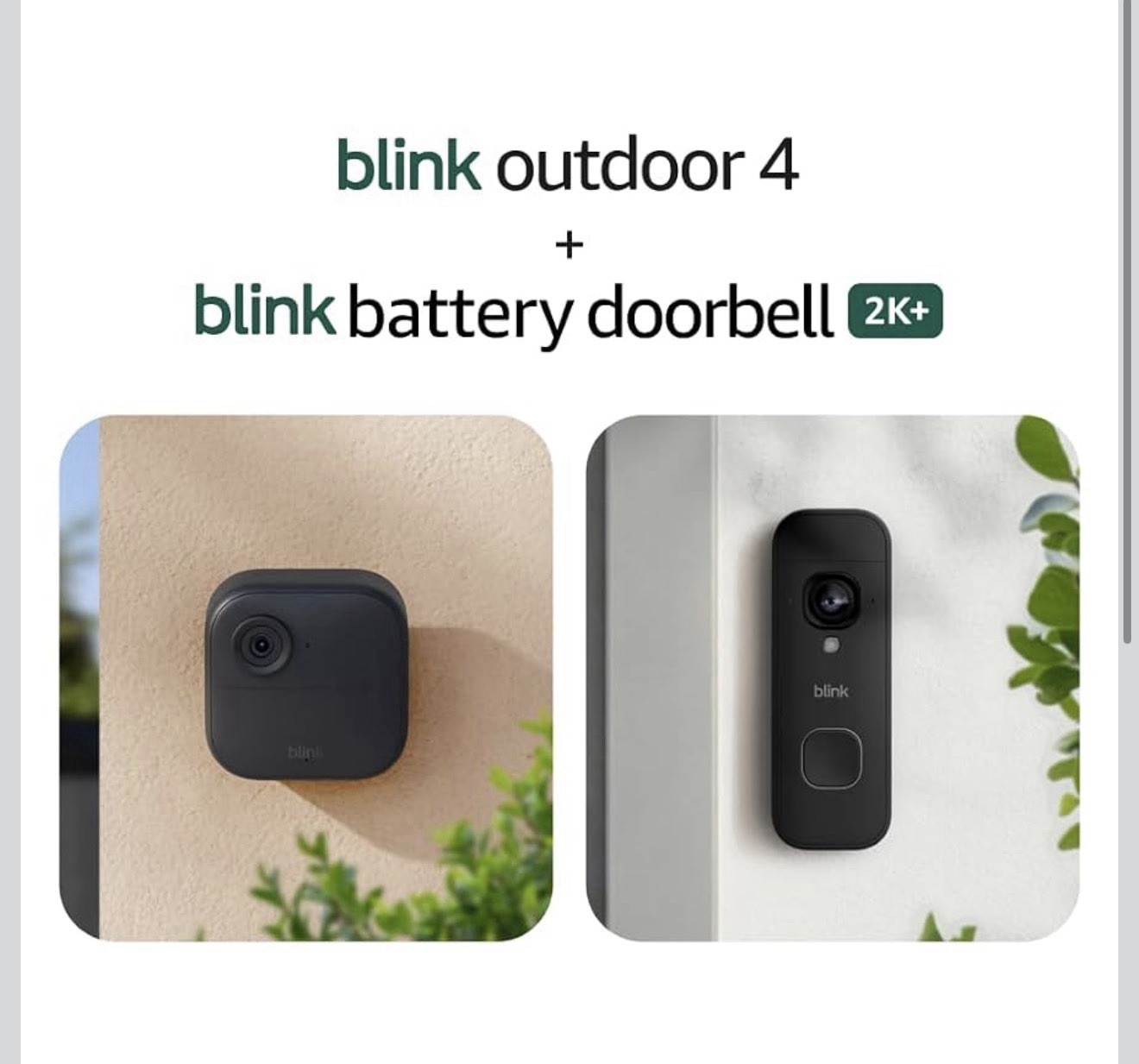 All-new Blink Video Doorbell Plus Outdoor 4 Wireless Camera & Sync Module Core
