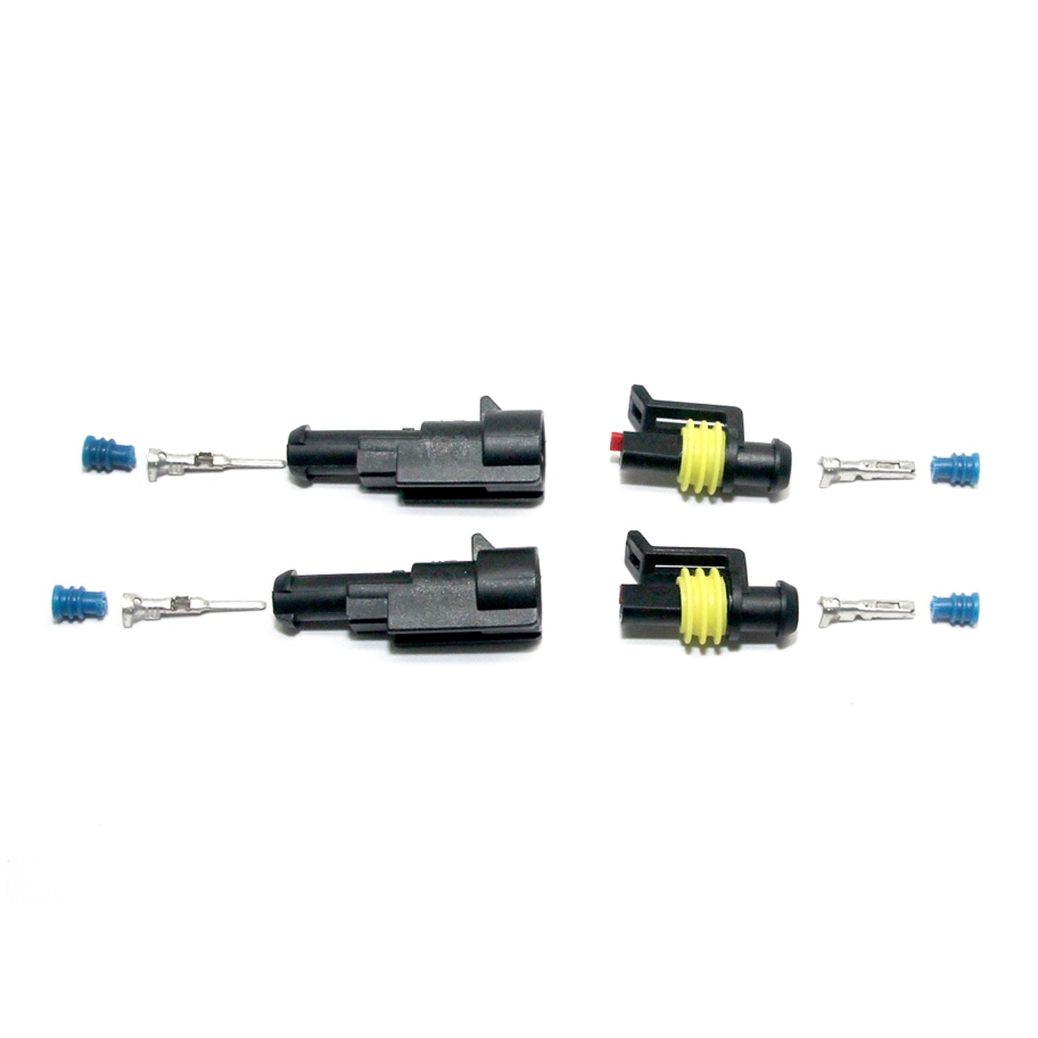 AMP HID Connector Kit Male Female Terminal Pins Weatherproof Wire Plug Socket 2X
