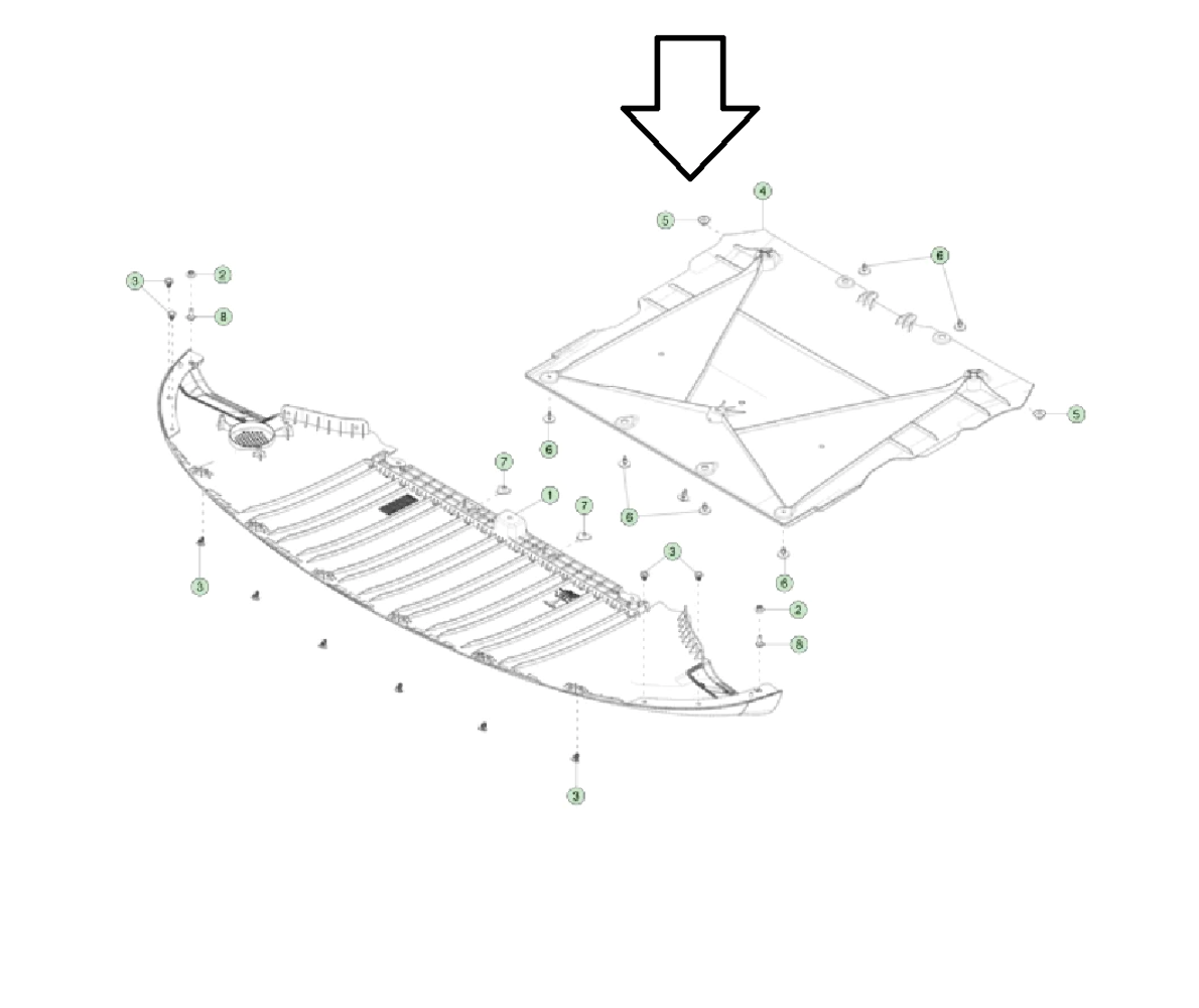 Tesla Model 3, Y Front Underbody Aero Splash Shield Cover, 2020-2023
