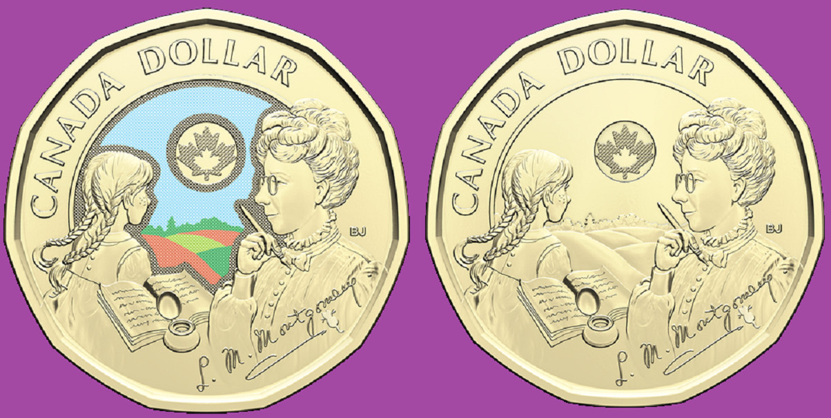 Set of 2024 Canada’s Literary Icon Montgomery Dollar Loonie Mint UNC $1 Coin