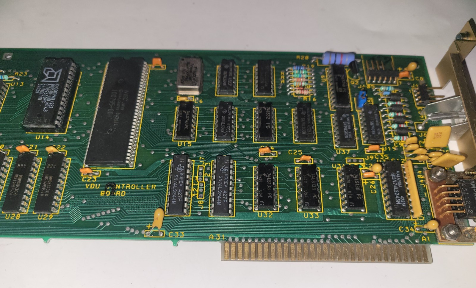 COMPAQ VDU CONTROLLER BOARD CARD 000033-001 REV C 1984