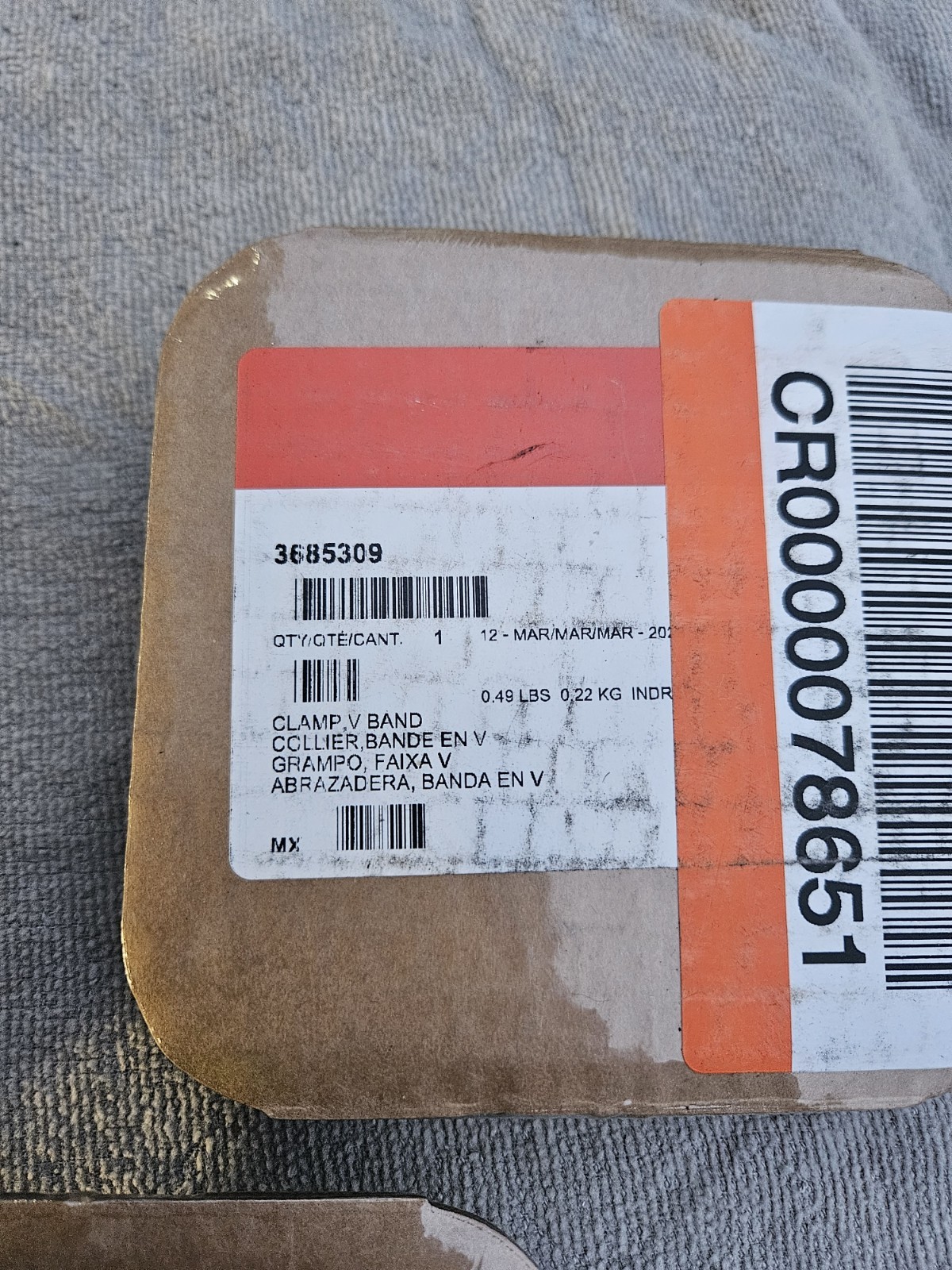 3685309 NEW GENUINE OEM CUMMINS V-BAND CLAMP 15L ISX QSX