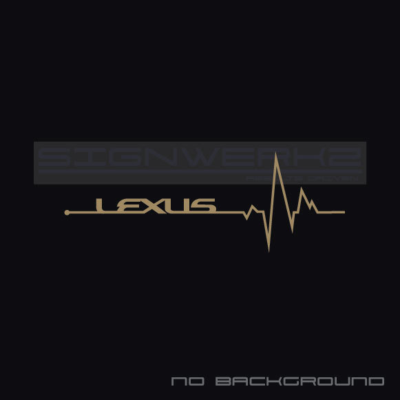 Lexus Heart Beat Pulse Decal Sticker logo IS RX RC IS-F RC-F UX TRD Pair