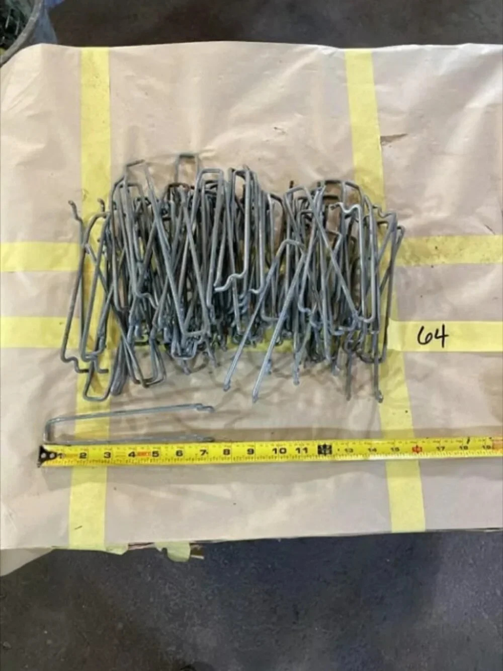 uline Steel Pegboard Loop Hooks Metal Wire Hooks for pegboard 64 count