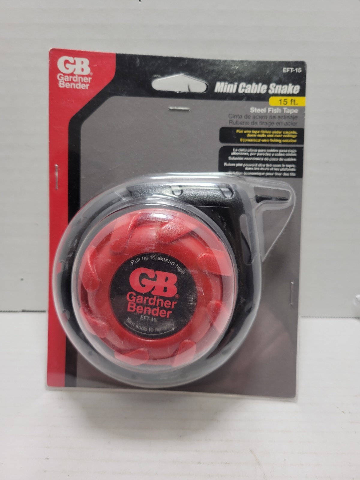 Gardner Bender EFT-15 High-Impact Mini Cable Snake Fish Tape 15 ft.