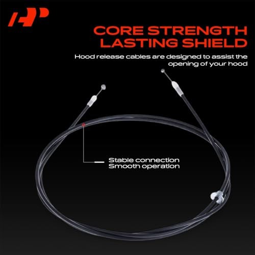 Front Hood Latch Release Cable Without Handle Compatible with Toyota 2004-2010