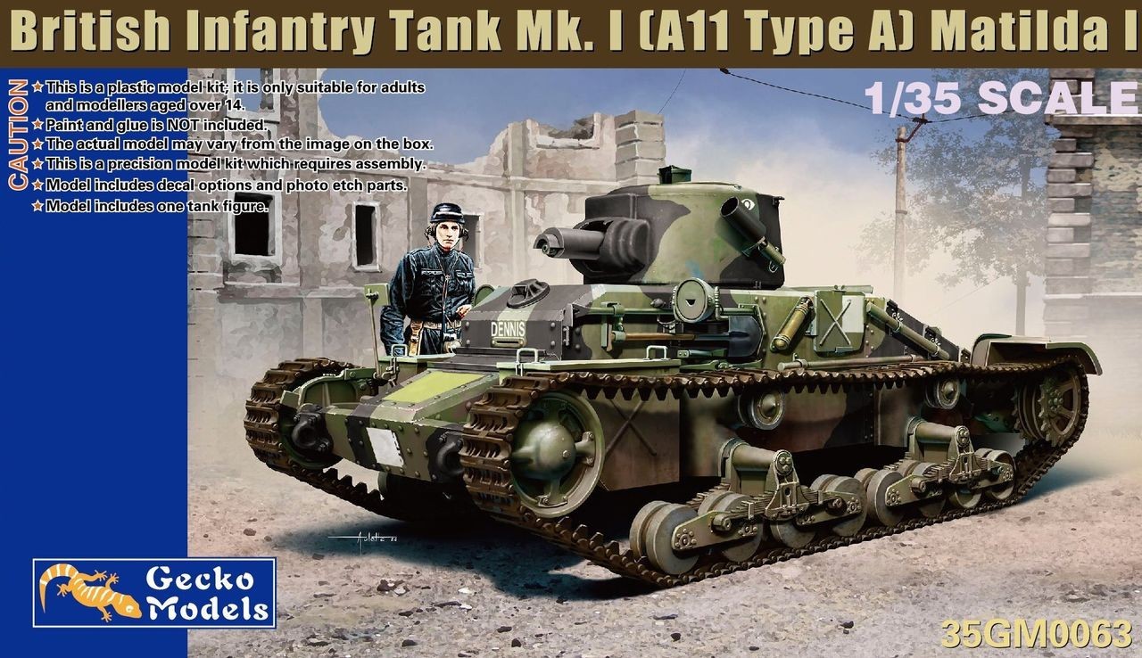 Gecko Models 35GM0063 1/35 British Infantry Tank Mk. I(A11 Type I) Matilda I