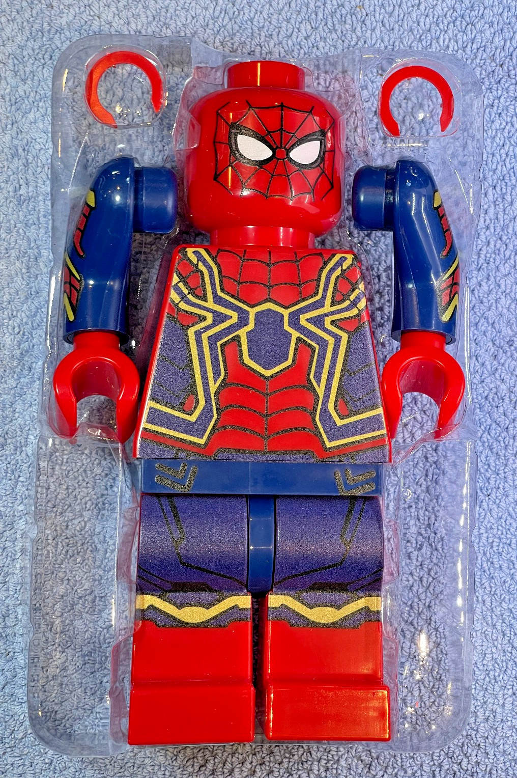 🔥NEW! Custom Molded UV Printed MARVEL'S IRON SPIDER 500% (9") Jumbo MiniFigure