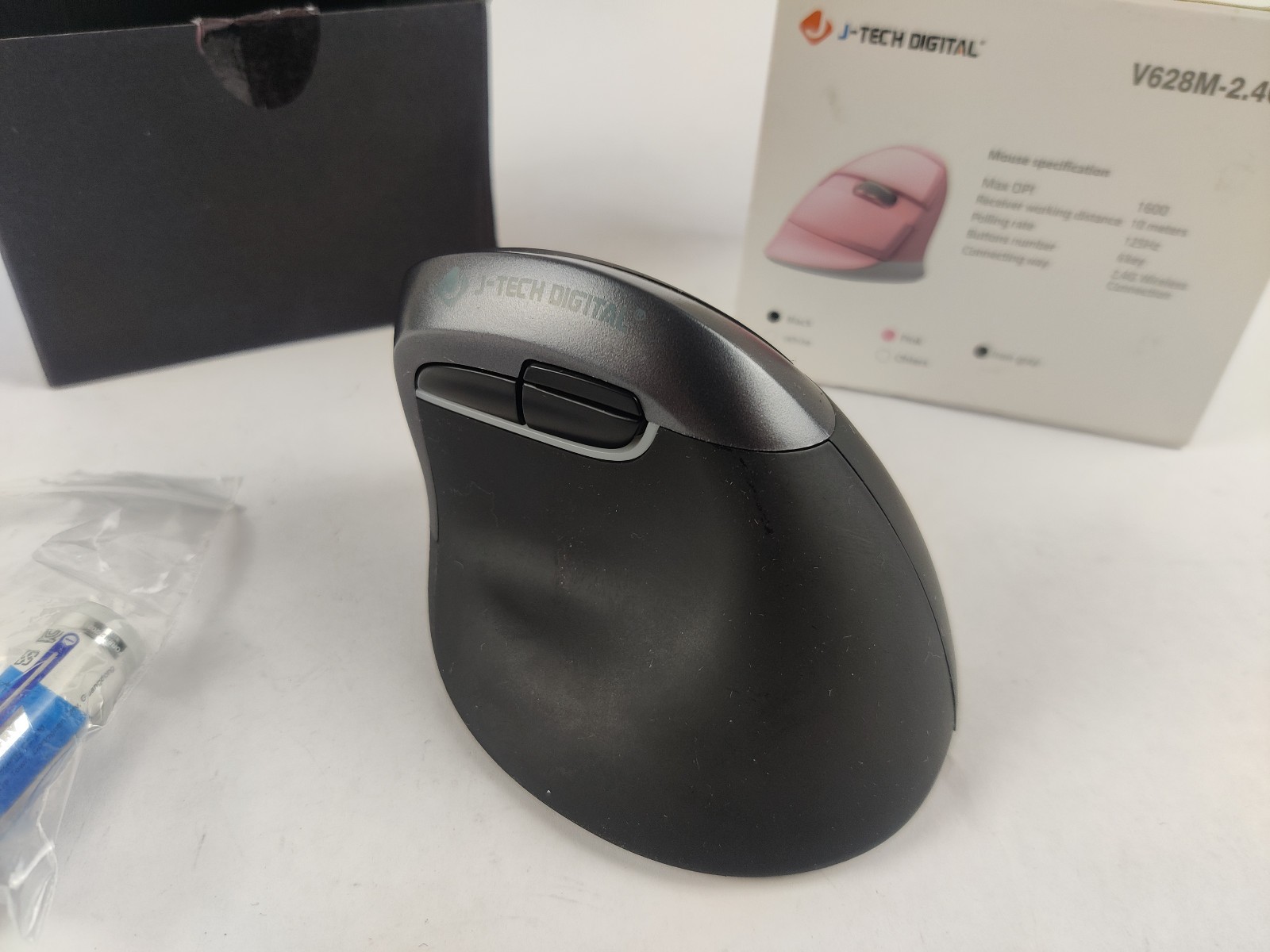 J-Tech Digital Wireless Ergonomic Vertical Mouse w/ Nano Transceiver V628M-2.4G