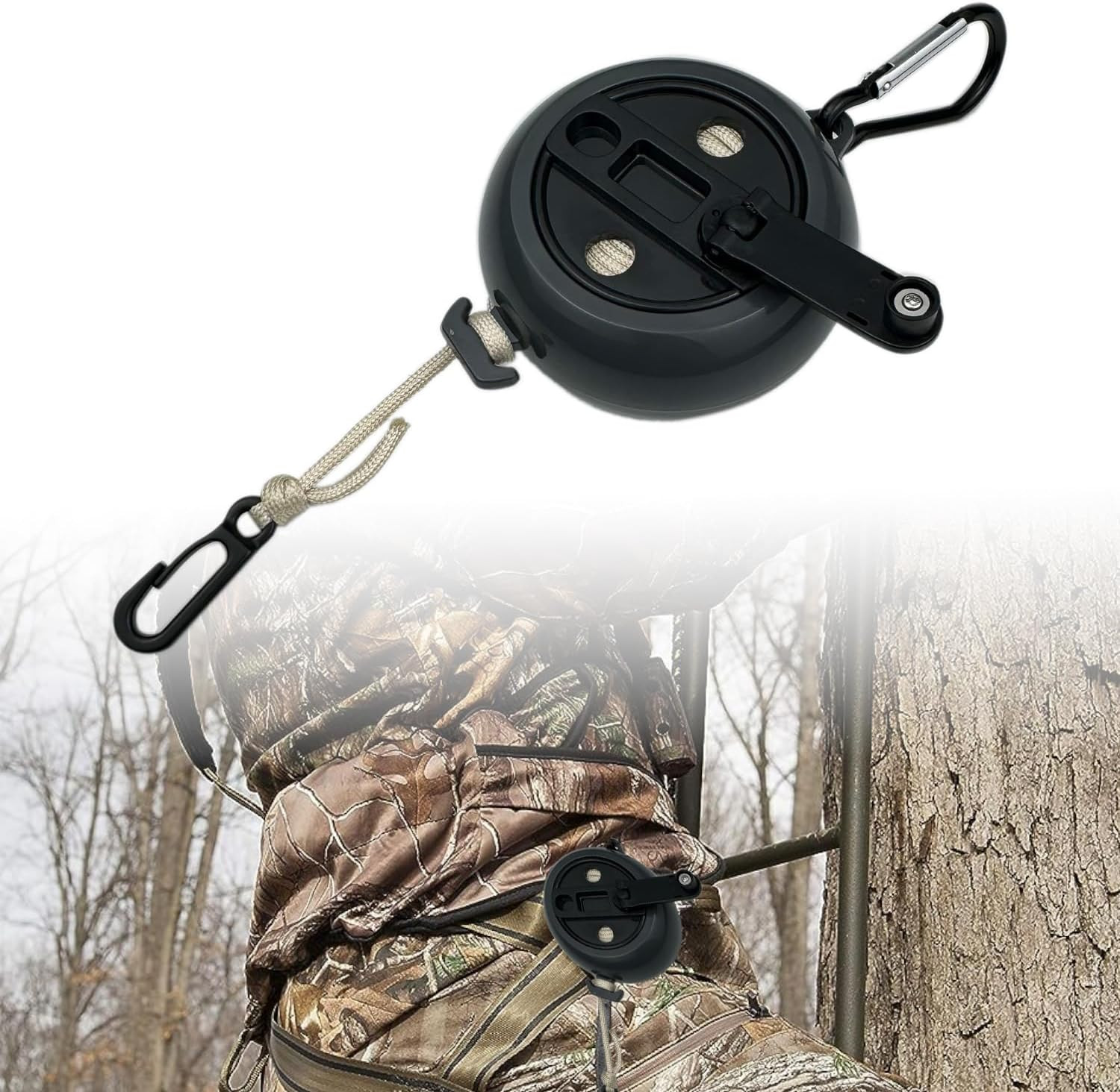Retractable Bow Hoist Bow Pull up Rope 33Ft Bow Archery Hunting Gear Backpack Ho