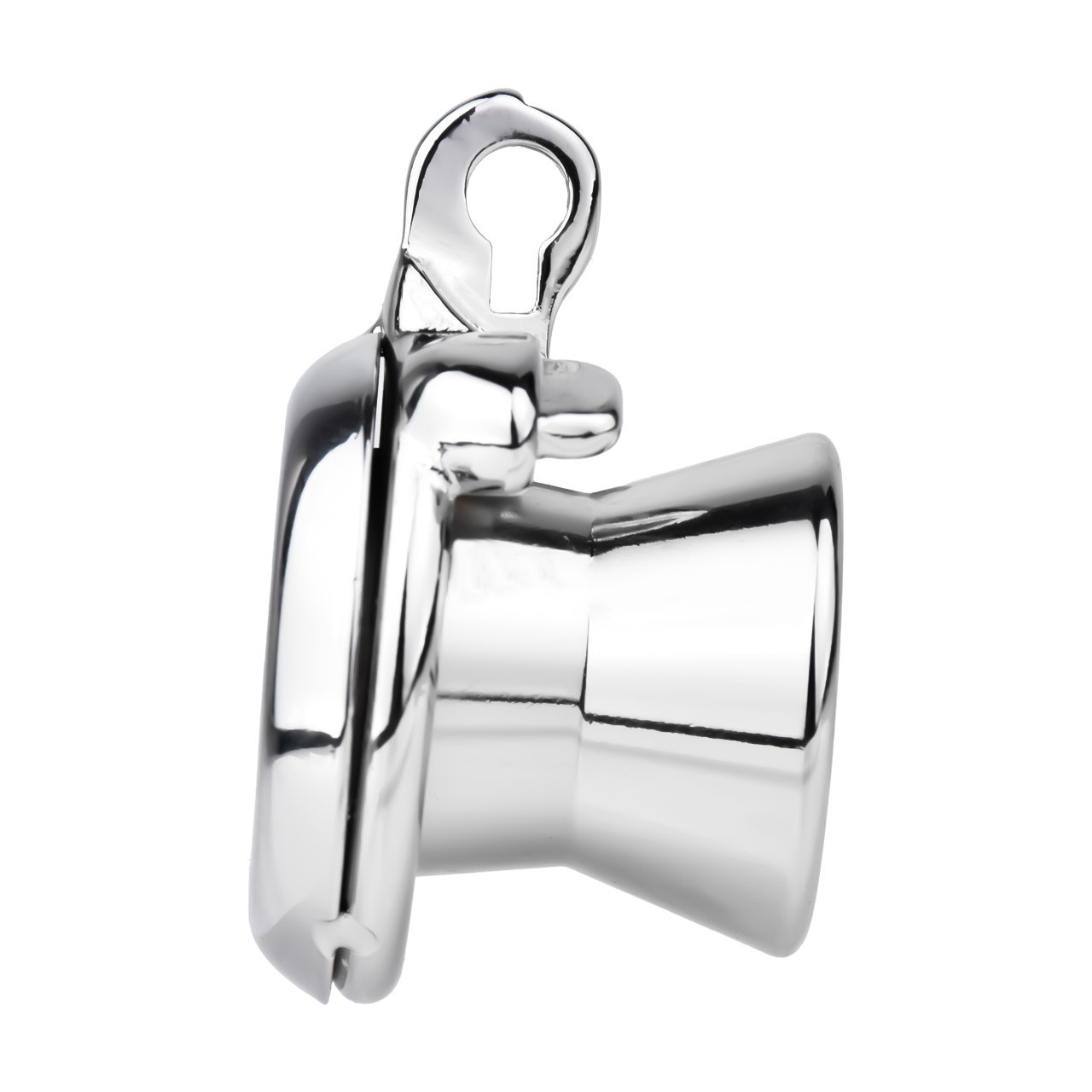Men Chastity Cage Stainless Steel Flat Invert Lock Device Penis Restraint Cage