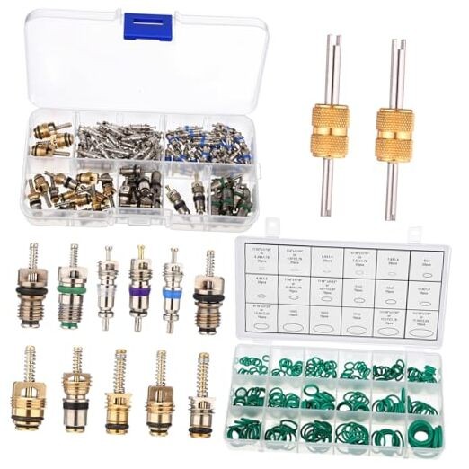 382 Pcs Air Conditioning Schrader Valve Cores for Car Home A/C Accessories R12